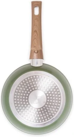 Just Vegan Koekenpan ECO Met Afneembaar Handvat 20 Cm Aluminium Groen -Keukenproducten Winkel 651x1200