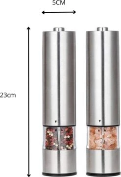 MD-Goods ® Elektrische Peper En Zoutmolen Set - Pepermolen - RVS - Cadeau - Restaurant Kwaliteit -Keukenproducten Winkel 821x1200