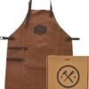 Old West BBQ Schort Barbecue Schort Leer - Cognac Bruin -Keukenproducten Winkel 861x1200 2