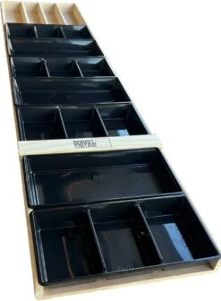 Sjoelbak - Borrelsjoelbak - Hapjesplank - Borrelplank - Mini Sjoelbak 120 Cm Met Zwarte Bakjes - Kleine Sjoelbakken -Keukenproducten Winkel 882x1200