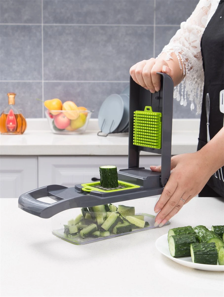Merkloos Mandoline – Multifunctionele Groentesnijder – Nicer Dicer 6 Merkloos Mandoline – Multifunctionele Groentesnijder – Nicer Dicer - Afbeelding 4