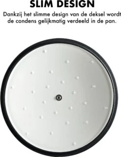 MOA Gietijzeren Braadpan - Inhoud 7,2 Liter - 30CM - Rond - Alle Warmtebronnen - Ook Voor Inductie - Gewicht 7,3 Kg - Wit - C30W -Keukenproducten Winkel 928x1200